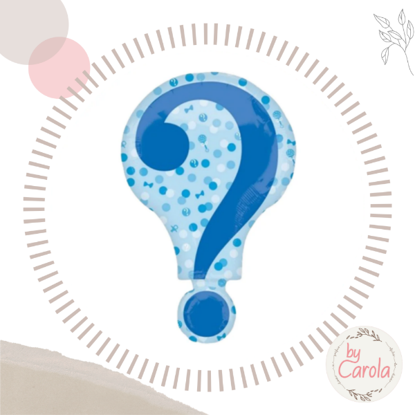 Producto - Signo de pregunta 20" Celeste