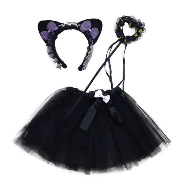 Producto - Set Infantil de "Gatita" con Tutú, Vincha y Varita