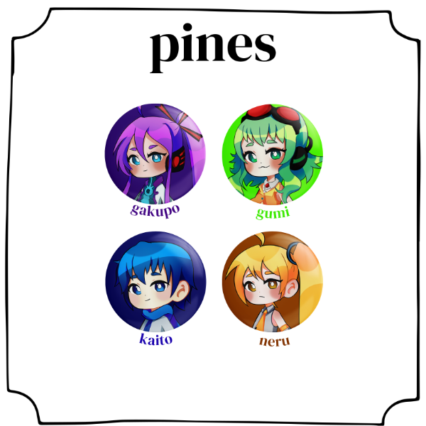 Producto - Pines Vocaloid 38mm