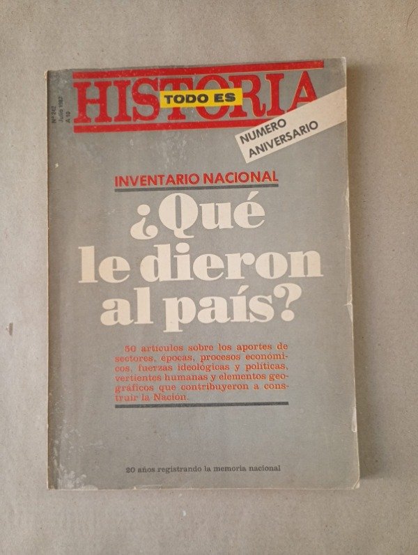 Producto - Todo es historia #242 Qué le dieron al país - Julio 1987