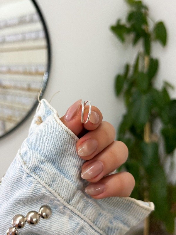 Producto - Argollitas plata 925 lisas 1,5 cm