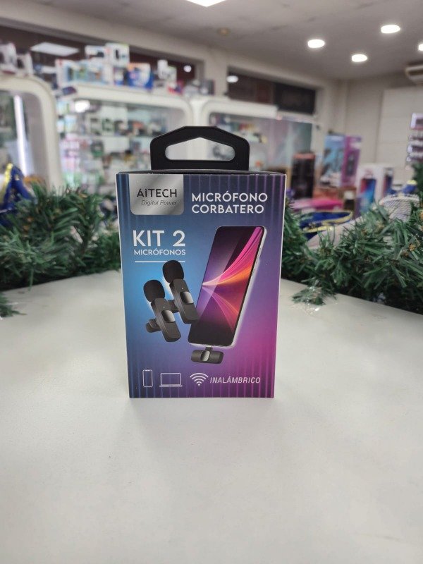 Producto - KIT X2 Microfono Corbatero Inalambrico Tipo C - Iphone Aitech AIMI010059N