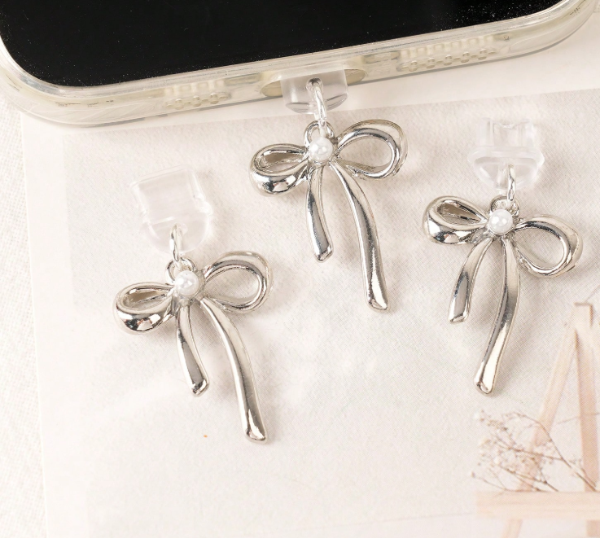 Producto - Cubre pin Moño plateado