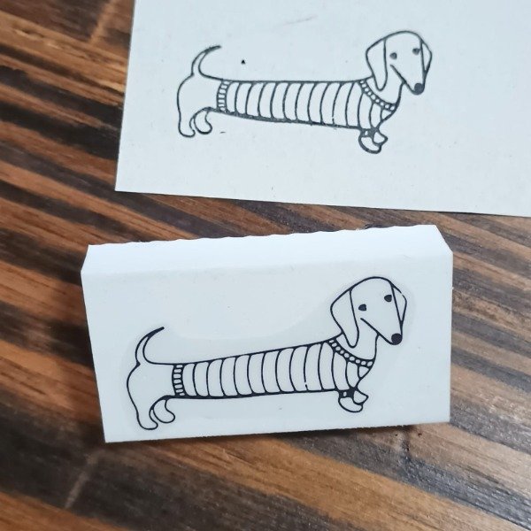 Producto - Sello perro salchicha 3x5 cm