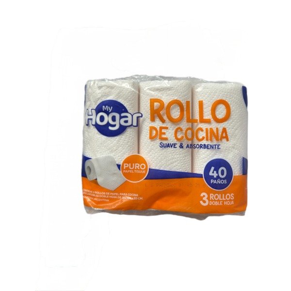 Producto - Rollos de Cocina  Pack x 3 (40 paños c/u)