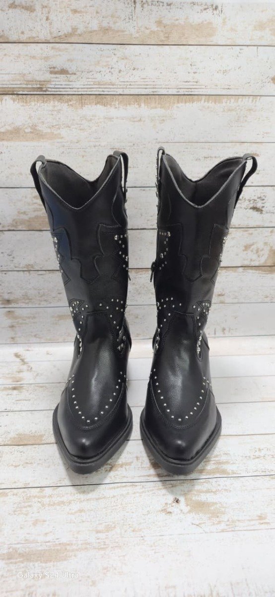 Producto - texana importada negro con brillo del 36 al 40 - 1