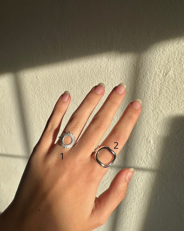 Producto - Anillos Kaia Acero blanco - 1