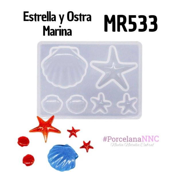 Producto - Molde de Estrella y Ostra Marina MR533