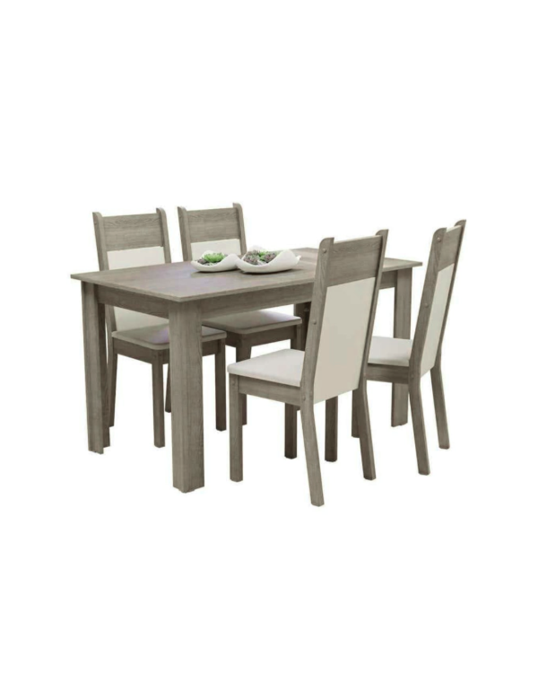 Producto - Mesa y 4 sillas MDF tapizadas Nuevas	/ 120x60