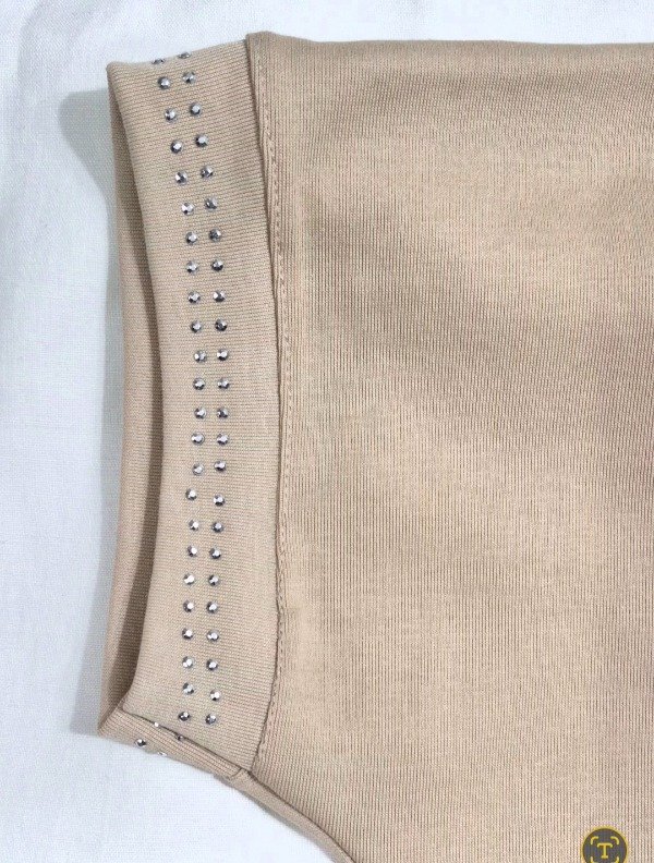Producto - Remera manguita stras (beige) - 1
