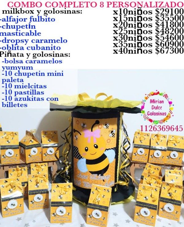 Producto - Combo cumpleaños 8 abejita
