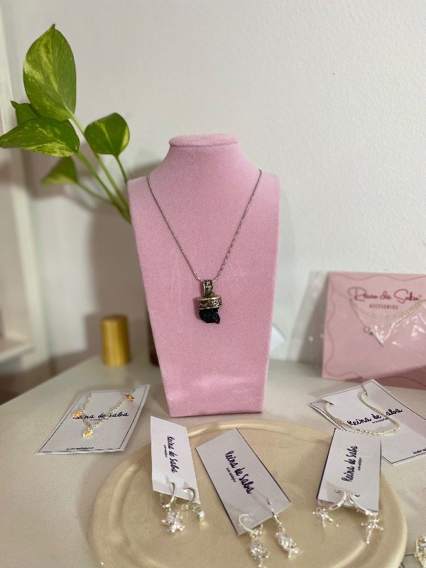 Producto - Collar Ac.quirurgico c Turmalina negra