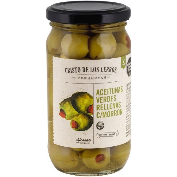 Producto - Aceitunas Verdes Rellenas con Morrón.