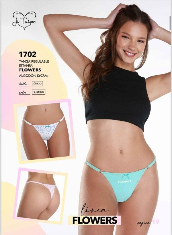 Producto - COLA LESS REGULABLES FLOWERS X 12