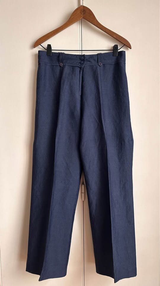 Producto - Pantalon de lino azul Talle 44
