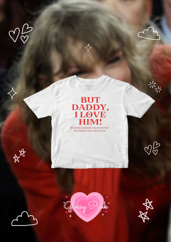Baby tee love him algodón