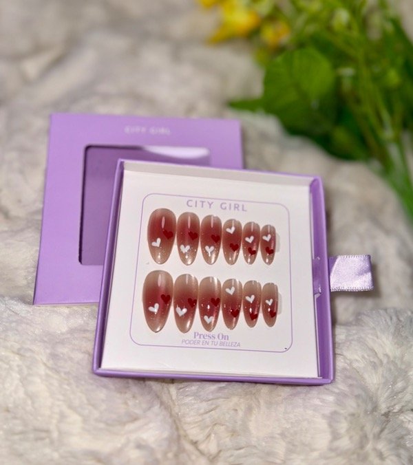 Producto - Press on corazón City Girl 3