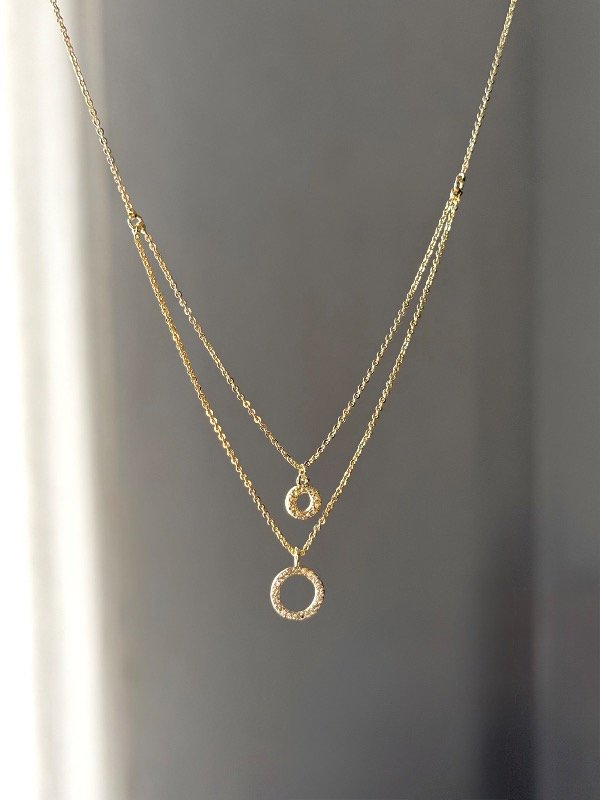 Producto - Collar dorado doble oasis - 1