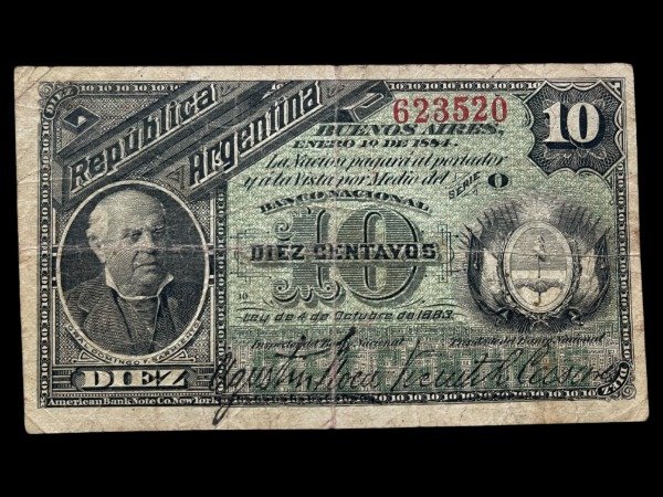 Producto - Argentina (1884) 10 Centavos. Roca - Casares