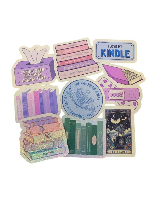 Producto - Stickers Holográficos x10 Lectura - Combo 4