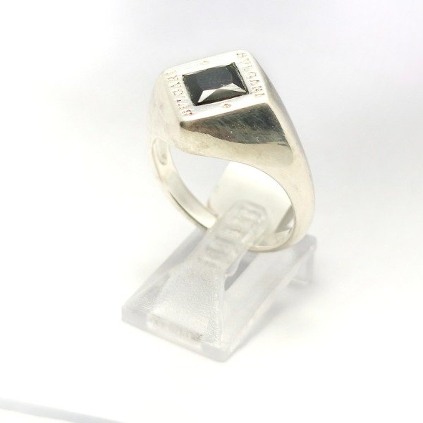 Producto - ANILLO BVLGARI CUADRADO CENTRO NEGRO