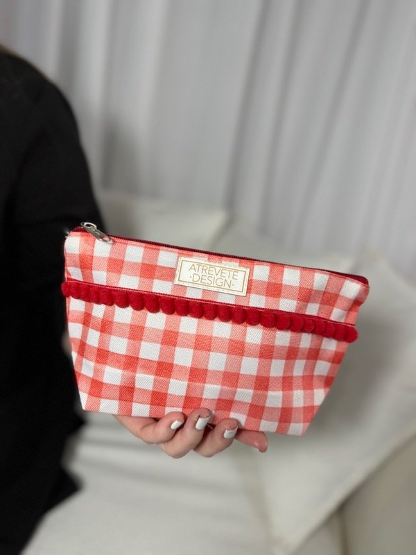 Producto - Mini Neceser - Cuadrille Rojo