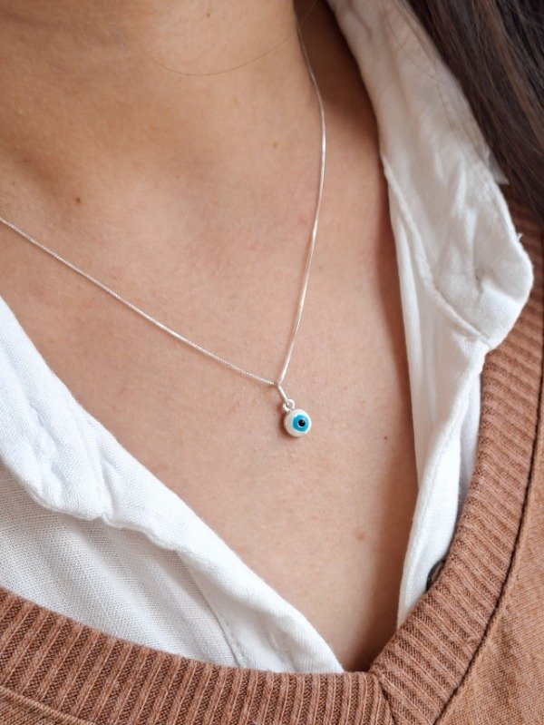 Producto - Collar Ojito Turco Celeste