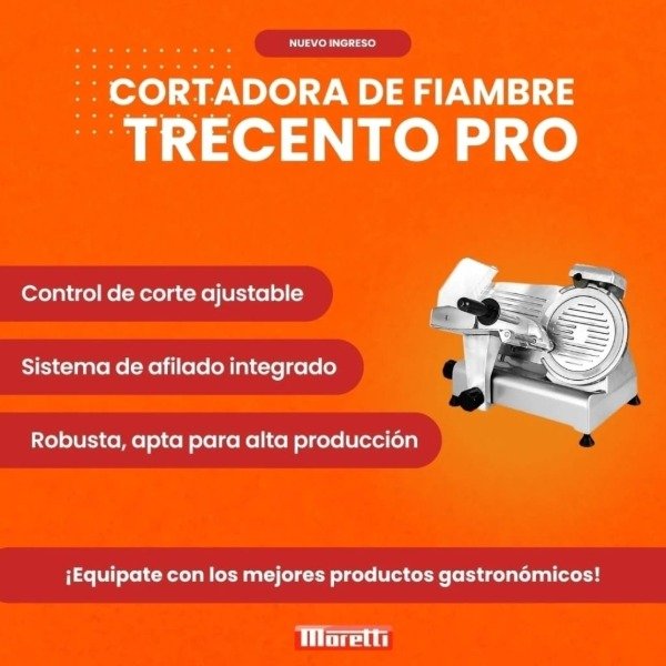 Producto - CORTADORA DE FIAMBRE MORETTI TRECENTO PRO