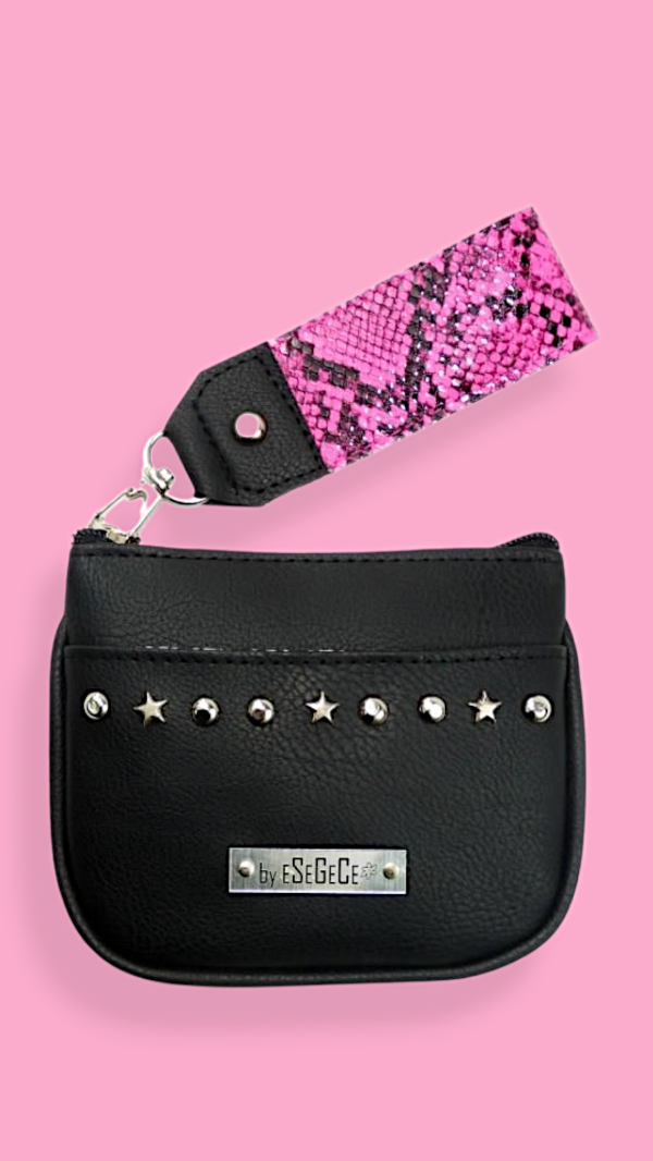 Producto - 2 EN 1 TARJETERO + LLAVERO JUNO BLACK