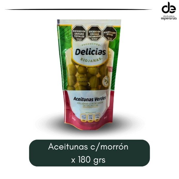 Producto - Aceitunas c/morrón x 180 grs