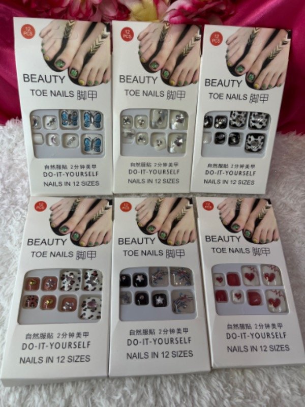 Producto - Uñas postizas para pies con strass III - 0