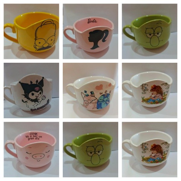 Producto - Tazon con alzada Personajes