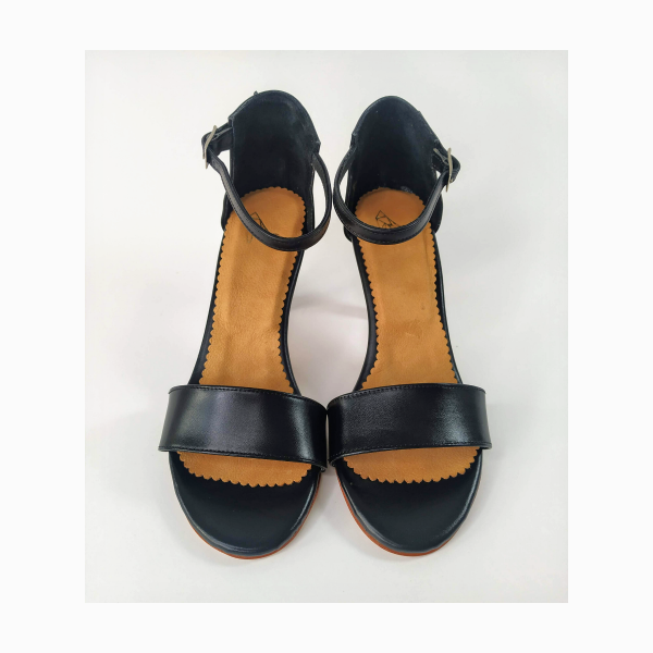 Encargue Sandalias Cloe Negras taco fino - Ivana Lavandera