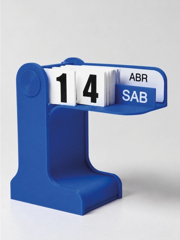 Producto - Calendario Perpetuo de Escritorio Flip Bandera - Azul - 0