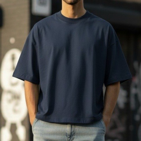 Producto - REMERA BOXY - AZUL