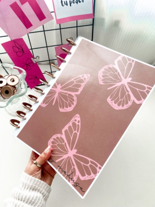 Producto - Cuaderno Butterfly Rose Gold A4