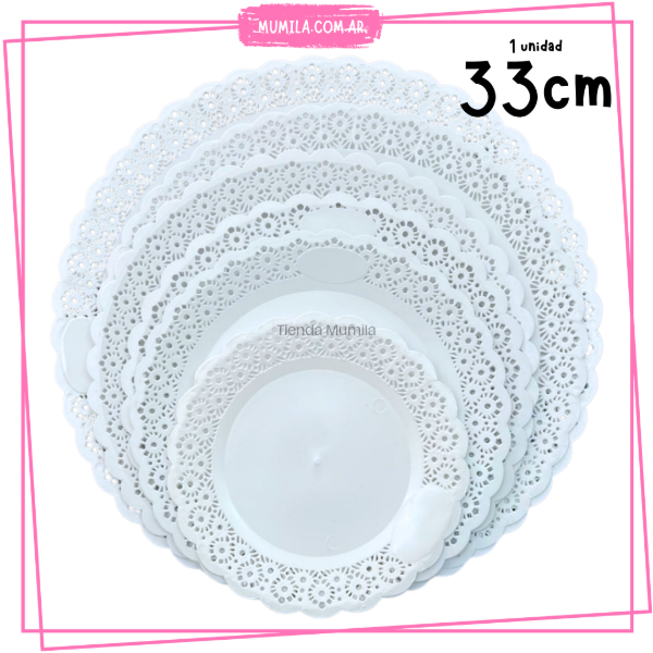Producto - Bandeja torta plástica 33cm Plato torta