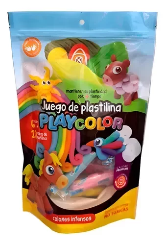 Producto - PLASTILINA PLAYCOLOR x20u. + 6 MOLDES