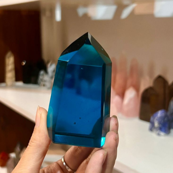 Producto - Punta facetada Maestra Andara turquesa