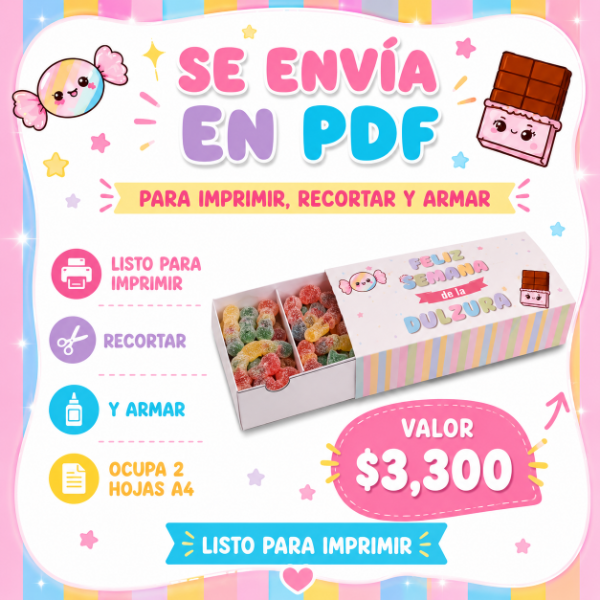 Producto - Cajita corrediza Semana de la DULZURA