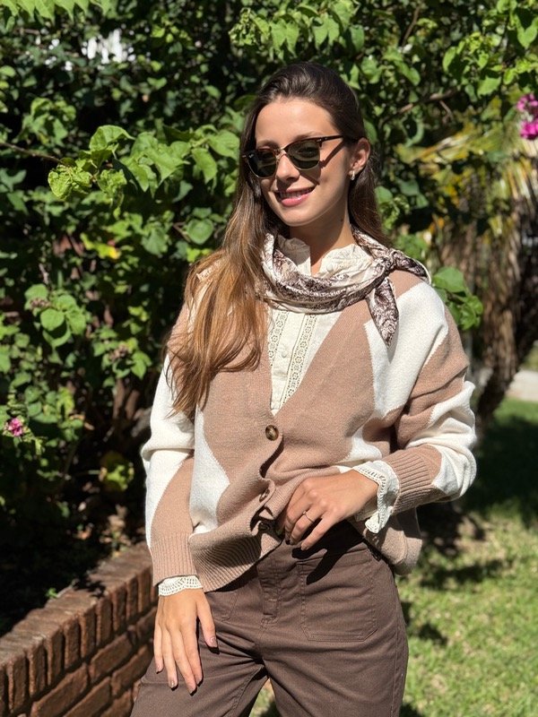 Producto - Cárdigan de lana rombos