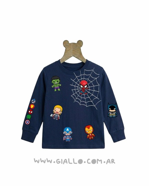 Producto - REMERA MANGA LARGA MINI HÉROES