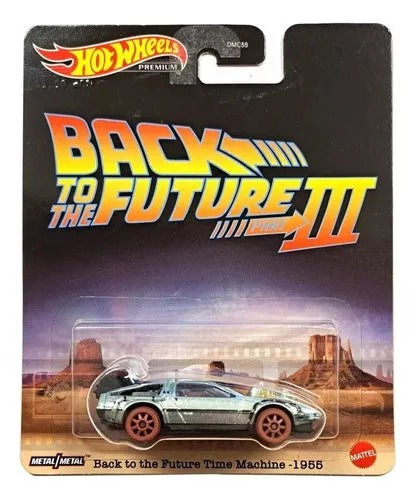 Producto - Hot Wheels Premium Delorean Time Machine 1955 Back To The Future Color Plateado