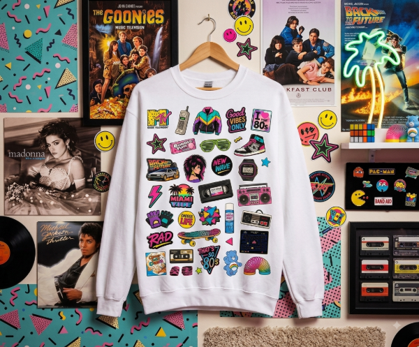 Producto - Buzo Frisa Retro 80s Blanco