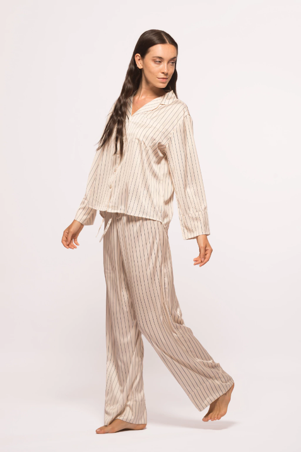 Producto - Pijama sedita rayas azul