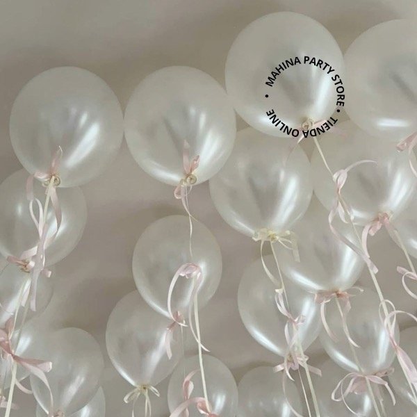 Producto - Globos de látex blanco perlado 9" x 25