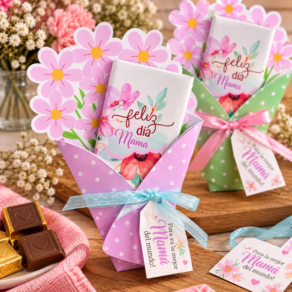 Producto - Porta Chocolates Ramitos de Flores Día del la Madre - 1