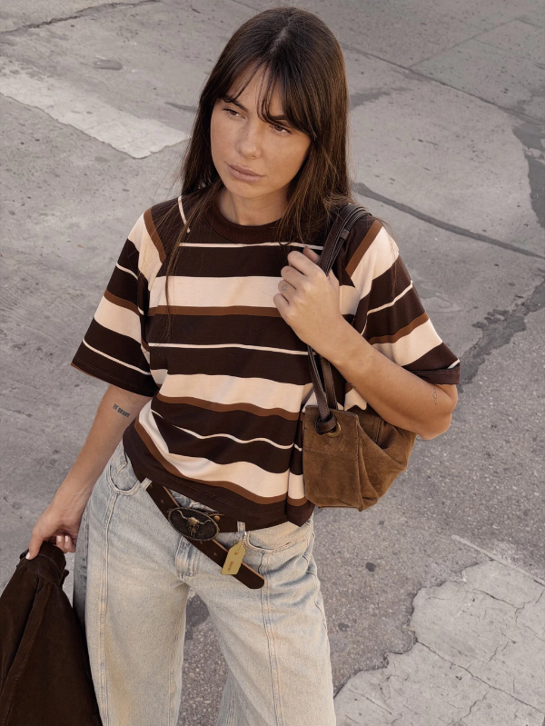 Producto - COCOA STRIPES SHIRT / BROWN