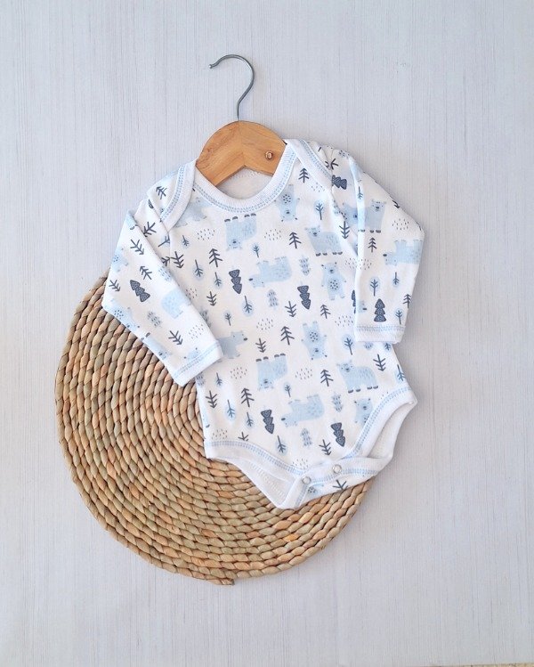 Producto - Body algodón NÓRDICO (celeste claro)