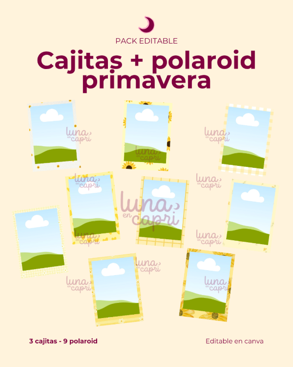 Producto - Cajitas + Polaroid Primavera